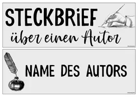 Vorschau - Arbeitsblätter - Steckbrief über einen Autor erstellen - Seite 2