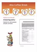 Vorschau - Arbeitsblätter - Analyzing poetry (Checklist / Feedback) - Deckblatt