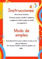 Vista previa - Manualidades / Dibujos para colorear - Pinta y Monta tú castillo de Halloween - página 1
