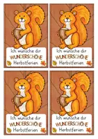 Vorschau - Anderer Materialtyp - Wunderschöne Herbstferien - Grußkarte für die Herbstferien - Eichhörnchen - Seite 3