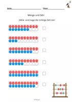 Vorschau - Arbeitsblätter - MENGE und ZAHL ZR 10 und ZR 20 - Mathe 1.Klasse - 28 Arbeitsblätter - Seite 1