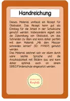 Vorschau - Aufgabenkarten - Rezept Obstsalat (Anleitung mit Bildern) - Seite 1