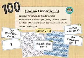 Vorschau - Spiele - Hundertertafel - Spiel zur Vertiefung (Klasse 2-3) #schulstartbyextraklasse - Seite 1