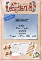 Vorschau - Arbeitsblätter - ENGLISCH Halloween Spiele Wortschatz Speaking Bingo Rätsel - Deckblatt