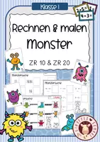 Vorschau - Unterrichtsreihen - Rechnen & malen ZR 10 /20 - Monstersuche - Deckblatt