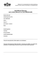 Vorschau - Stundenentwürfe - Unterrichtsentwurf Mathe - Addition Dezimalzahlen (Klasse 6) - Deckblatt
