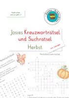 Vorschau - Arbeitsblätter - Kreuzworträtsel und Suchsel - Thema Herbst - Klasse 2 und 3 - Deckblatt