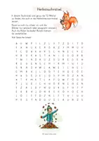 Vorschau - Arbeitsblätter - Kreuzworträtsel und Suchsel - Thema Herbst - Klasse 2 und 3 - Seite 3