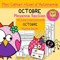 Aperçu - Feuilles d'exercices - Cahier d'Autonomie Moyenne Section OCTOBRE - Page de couverture