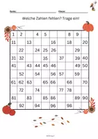 Vorschau - Arbeitsblätter - HERBSTLICHE MATHEAUFGABEN - ZR 100 - Plus und Minus - Seite 1