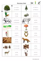 Vorschau - Arbeitsblätter - DaZ-Material zum Wortschatz: "Wald" - Deckblatt