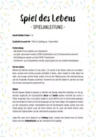 Vorschau - Spiele - Spiel des Lebens (Abschluss zur Einheit "Identität") - Deckblatt
