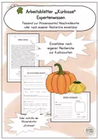Vorschau - Arbeitsblätter - Arbeitsblätter Kürbis (Expertenwissen) - Deckblatt