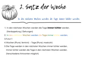 Vorschau - Arbeitsblätter - Satz der Woche - Ideal für regelmässige Sprachbetrachtung - Seite 2