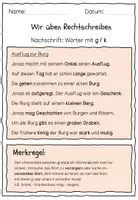 Vorschau - Arbeitsblätter - Rechtschreibung / LERNWÖRTER g oder k / Deutsch / Diktat / Stationenlernen / FRESCH - Seite 3