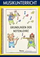 Vorschau - Arbeitsblätter - Die Grundlagen der Notenlehre: Arbeitsheft - Deckblatt