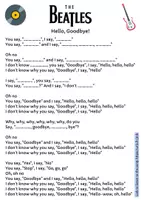 Aperçu - Feuilles d'exercices - Anglais - The Beatles Song - Activity - Page de couverture