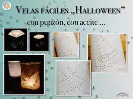Vista previa - Manualidades / Dibujos para colorear - Velas fáciles „HALLOWEEN“ - con punzón, con aceite …. - Portada