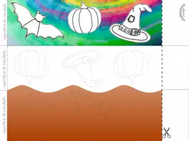 Vista previa - Manualidades / Dibujos para colorear - Velas fáciles „HALLOWEEN“ - con punzón, con aceite …. - página 1