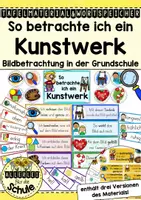 Vorschau - Poster - Bildbetrachtung Kunst Grundschule – Tafelmaterial & Wortspeicher für die Werkbetrachtung im Kunstunterricht - Deckblatt