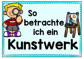 Vorschau - Poster - Bildbetrachtung Kunst Grundschule – Tafelmaterial & Wortspeicher für die Werkbetrachtung im Kunstunterricht - Seite 1