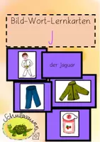 Vorschau - Fördermaterial/Inklusion - Bild Wort Lernkarten Buchstabe J Deutsch - Deckblatt