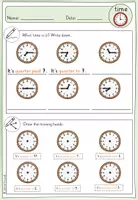 Vorschau - Arbeitsblätter - Uhrzeit auf Englisch | Time | quarter to | quarter past - Seite 3