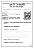 Vorschau - Unterrichtsreihen - Von der Ansteckung zur Krankheit - Homeschooling - Deckblatt