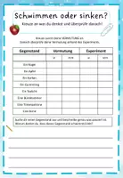 Vorschau - Arbeitsblätter - Schwimmen und Sinken: schwieriges Experiment - Seite 1