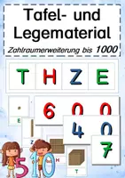 Vorschau - Präsentationen/Tafelbilder - Tafel- und Legematerial zur Zahlraumerweiterung bis 1000 - Deckblatt