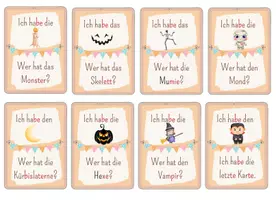Vorschau - Spiele - Ich habe - Wer hat Lesespiel für die Grundschule - Halloween - Seite 3