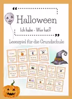 Vorschau - Spiele - Ich habe - Wer hat Lesespiel für die Grundschule - Halloween - Deckblatt