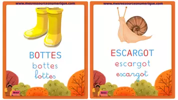 Aperçu - Apprentissages en autonomie - Cartes langage - imagier automne (OFFERT) - Page 1
