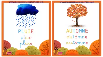 Aperçu - Apprentissages en autonomie - Cartes langage - imagier automne (OFFERT) - Page 3