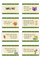 Vista previa - Refuerzo / NEE / Materiales de apoyo - Simple Past Speaking Cards; 39 tarjetas de conversación (Inglés) - página 2