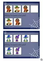 Vorschau - Aufgabenkarten - Klammerkarten: Serialität (Halloweentiere) - Seite 2