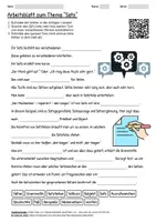Vorschau - Arbeitsblätter - Arbeitsblatt "Satz" + Onlineübung & MP3 + - Deckblatt