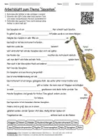 Vorschau - Arbeitsblätter - Lernposter + Arbeitsblatt "Saxophon" + Onlineübung & MP3 + Mindmap + Infografik - Seite 1