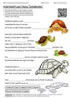 Vorschau - Arbeitsblätter - Arbeitsblatt "Schildkröten" + Onlineübung & MP3 + Mindmap + Infografik - Deckblatt