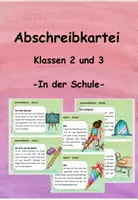 Vorschau - Arbeitsblätter - Abschreibkartei / Abschreibtexte zum Thema Schule - Deckblatt