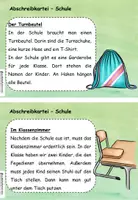 Vorschau - Arbeitsblätter - Abschreibkartei / Abschreibtexte zum Thema Schule - Seite 1