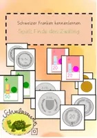 Vorschau - Spiele - Schweizer Geld kennenlernen Spiel Finde den Zwilling - Deckblatt