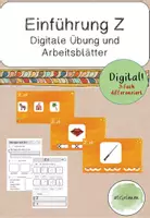Vorschau - Arbeitsblätter - Buchstabeneinführung Z - digitale Übung und Arbeitsblätter - Deckblatt