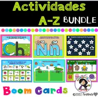 Vista previa - Hojas de trabajo - Actividades de la A-Z Bundle BOOM CARDS - Portada