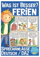 Aperçu - Jeux - Ferien Spiel Deutsch / Allemand Jeu - expression orale (Würdest du lieber?) - Page de couverture