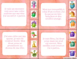 Aperçu - Apprentissages en autonomie - Cartes à pinces - Lecture compréhension : les monstres - Page 3