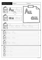 Vorschau - Arbeitsblätter - Zwielaut Au/au - differenzierte Arbeitsblätter (Kl. 1) Grundschriftversion - Seite 3