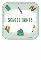 Vorschau - Präsentationen/Tafelbilder - School things / Wort- & Bildkarten / Englisch - Seite 1