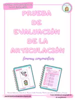 Vista previa - Refuerzo / NEE / Materiales de apoyo - Prueba de evaluación de la articulación - página 1