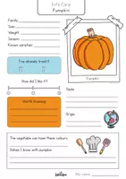 Vorschau - Arbeitsblätter - Pumpkin Info Card / Kürbis Wissenskarte Englisch + Poster - Seite 2